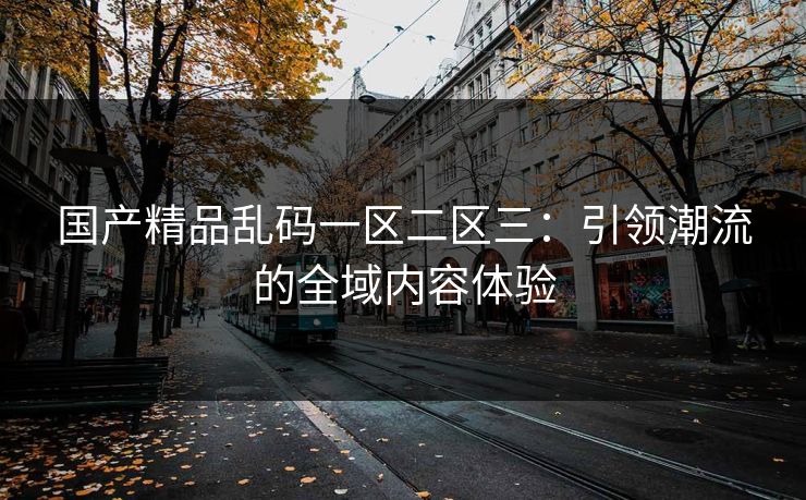 国产精品乱码一区二区三：引领潮流的全域内容体验